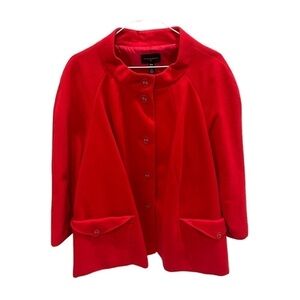 Investments II Red Button Front Jacket Blazer Plus Size 24W New